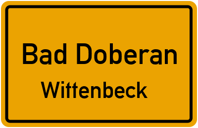 Straßenverzeichnis Bad Doberan Wittenbeck