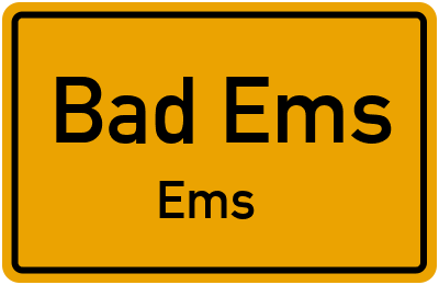 Straßenverzeichnis Bad Ems Ems
