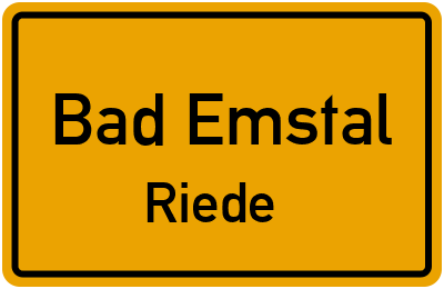 Straßenverzeichnis Bad Emstal Riede