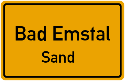 Straßenverzeichnis Bad Emstal Sand
