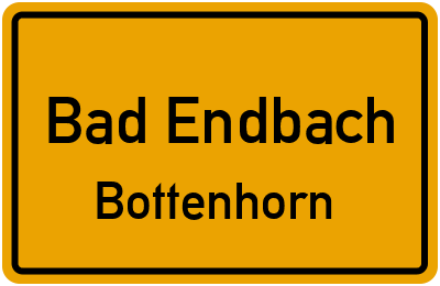 Ortsschild Bad Endbach Bottenhorn
