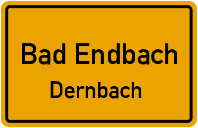 Ortsschild Bad Endbach Dernbach