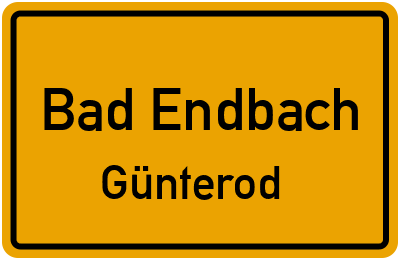 Straßenverzeichnis Bad Endbach Günterod