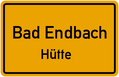 Straßenverzeichnis Bad Endbach Hütte