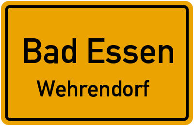 Straßenverzeichnis Bad Essen Wehrendorf