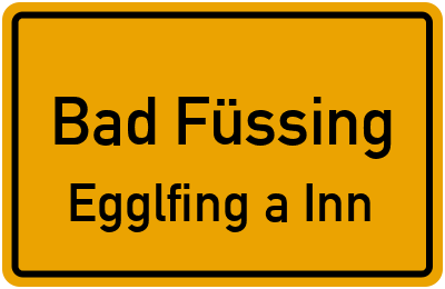 Straßenverzeichnis Bad Füssing Egglfing a.Inn