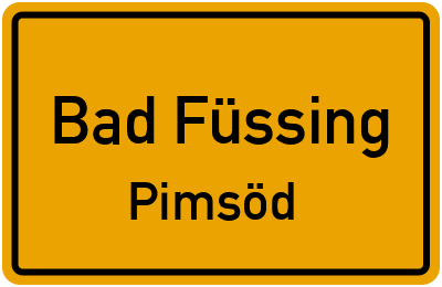 Straßenverzeichnis Bad Füssing Pimsöd
