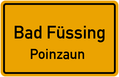 Straßenverzeichnis Bad Füssing Poinzaun