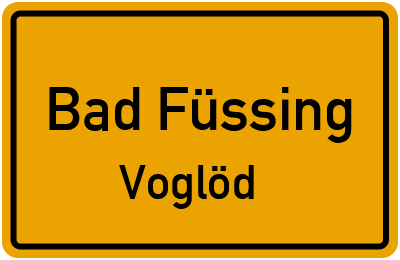 Straßenverzeichnis Bad Füssing Voglöd