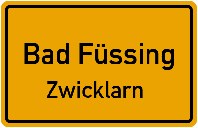 Straßenverzeichnis Bad Füssing Zwicklarn