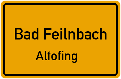 Straßenverzeichnis Bad Feilnbach Altofing