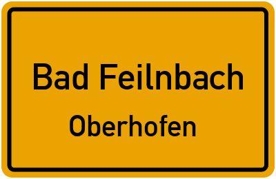 Straßenverzeichnis Bad Feilnbach Oberhofen