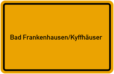 Branchenbuch Bad Frankenhausen/Kyffhäuser, Thüringen