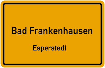 Straßenverzeichnis Bad Frankenhausen Esperstedt