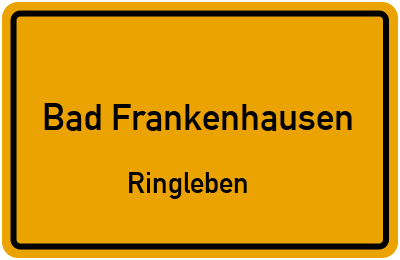 Straßenverzeichnis Bad Frankenhausen Ringleben