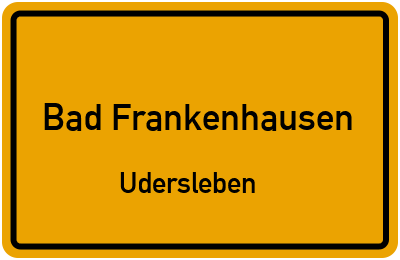 Straßenverzeichnis Bad Frankenhausen Udersleben