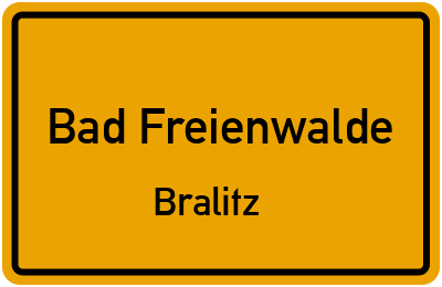 Straßenverzeichnis Bad Freienwalde Bralitz