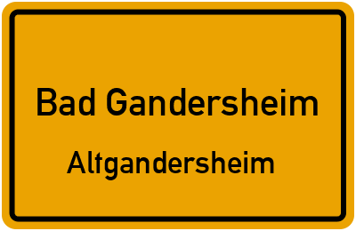 Ortsschild Bad Gandersheim Altgandersheim