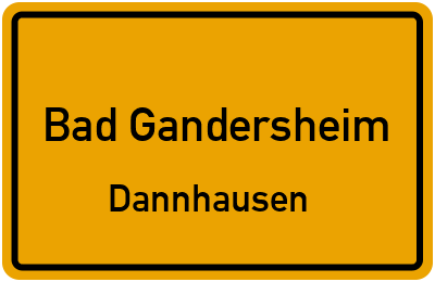 Ortsschild Bad Gandersheim Dannhausen