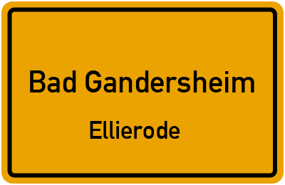 Ortsschild Bad Gandersheim Ellierode
