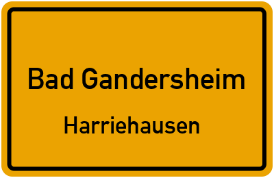 Straßenverzeichnis Bad Gandersheim Harriehausen