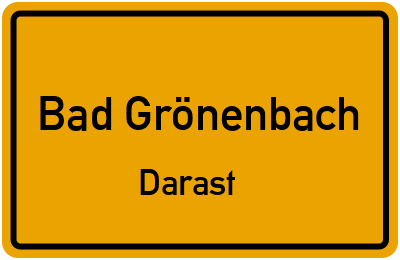 Ortsschild Bad Grönenbach Darast