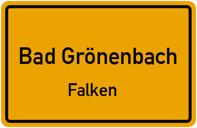 Ortsschild Bad Grönenbach Falken