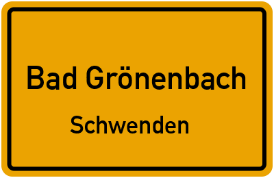Straßenverzeichnis Bad Grönenbach Schwenden