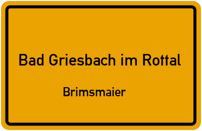Straßenverzeichnis Bad Griesbach im Rottal Brimsmaier