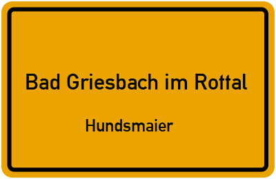 Straßenverzeichnis Bad Griesbach im Rottal Hundsmaier
