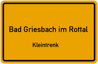Straßenverzeichnis Bad Griesbach im Rottal Kleintrenk