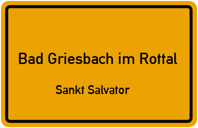 Straßenverzeichnis Bad Griesbach im Rottal Sankt Salvator