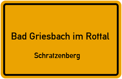 Straßenverzeichnis Bad Griesbach im Rottal Schratzenberg