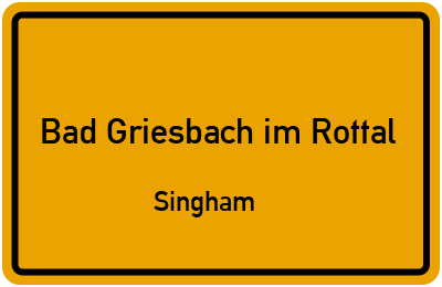 Straßenverzeichnis Bad Griesbach im Rottal Singham