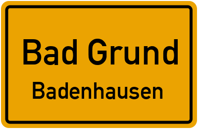 Straßenverzeichnis Bad Grund Badenhausen