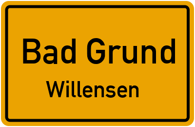 Straßenverzeichnis Bad Grund Willensen