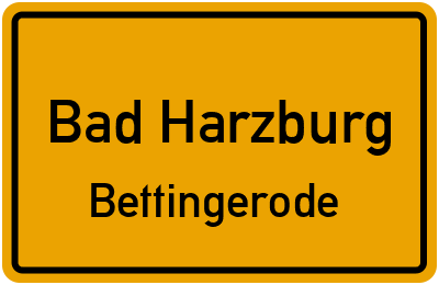 Straßenverzeichnis Bad Harzburg Bettingerode