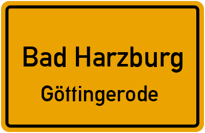 Straßenverzeichnis Bad Harzburg Göttingerode