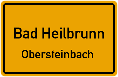 Straßenverzeichnis Bad Heilbrunn Obersteinbach