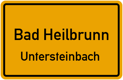 Straßenverzeichnis Bad Heilbrunn Untersteinbach