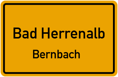 Straßenverzeichnis Bad Herrenalb Bernbach