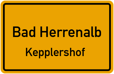 Straßenverzeichnis Bad Herrenalb Kepplershof