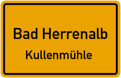 Straßenverzeichnis Bad Herrenalb Kullenmühle