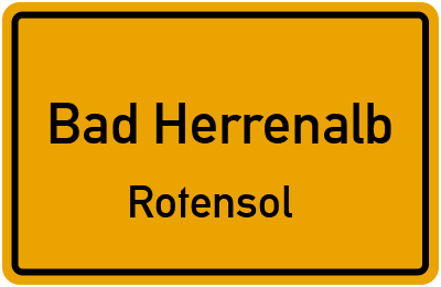 Straßenverzeichnis Bad Herrenalb Rotensol