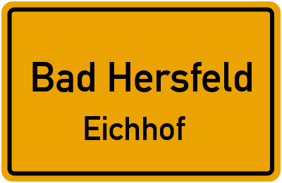 Straßenverzeichnis Bad Hersfeld Eichhof