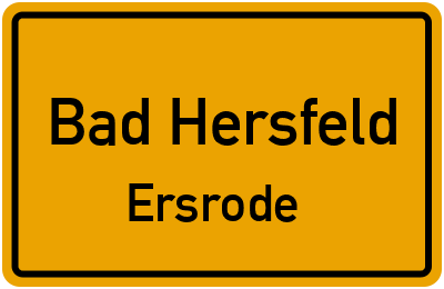 Straßenverzeichnis Bad Hersfeld Ersrode