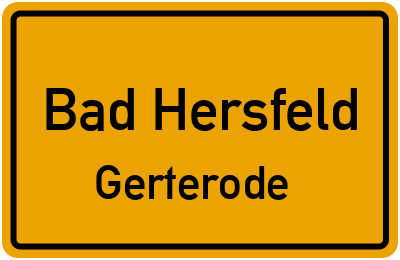 Straßenverzeichnis Bad Hersfeld Gerterode