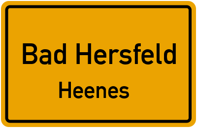Straßenverzeichnis Bad Hersfeld Heenes