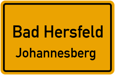 Straßenverzeichnis Bad Hersfeld Johannesberg