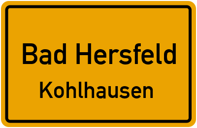 Straßenverzeichnis Bad Hersfeld Kohlhausen